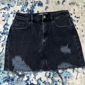 PACSUN MINI BLACK DENIM SKIRT